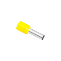 Terminal Tubular Simples Amarelo 25mm