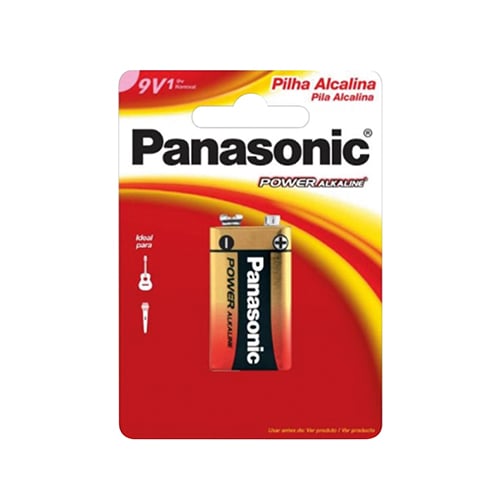 Pilha Alcalina Bateria 9V - PANASONIC