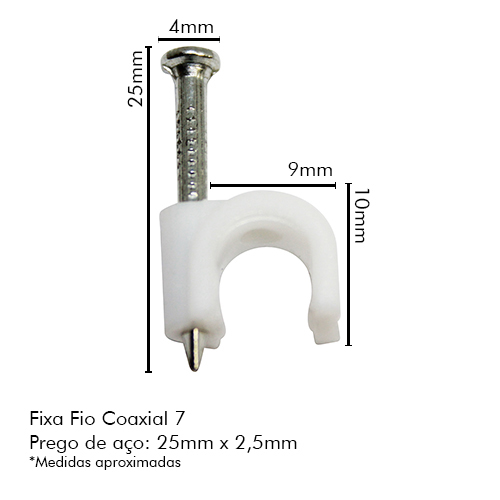 Kit Com 10 Miguelão Com Prego Aço 07 - SFOR