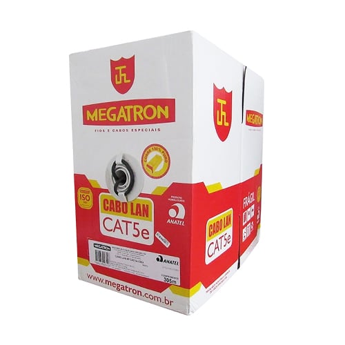 Fio Cabo Rede CAT5E 305M AZ - MEGATRON