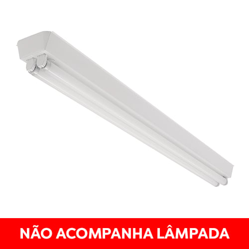 Luminária Calha Para Fluorescente 2X40 Para Reator MAG/ELETR - LUME