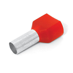 Terminal Tubular Duplo Vermelho 1.0 mm