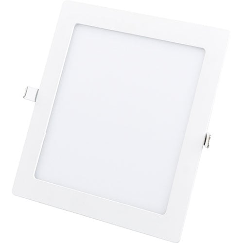 Luminária Led Embutir Quadrado 12W 3000K 17CM Luz Amarela