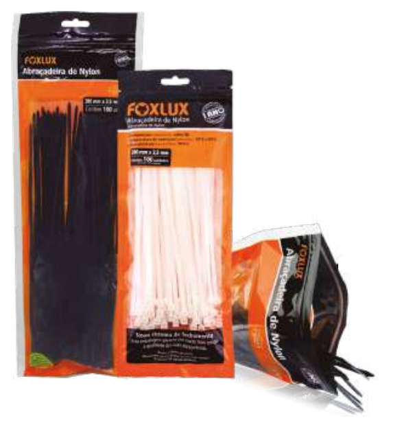 Abraçadeira Nylon 380x4,8mm Com 50 Un Branca - FOXLUX