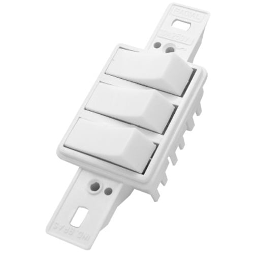 Módulo 3 Interruptor Simples Sem Placa Branco - Radial Pollar