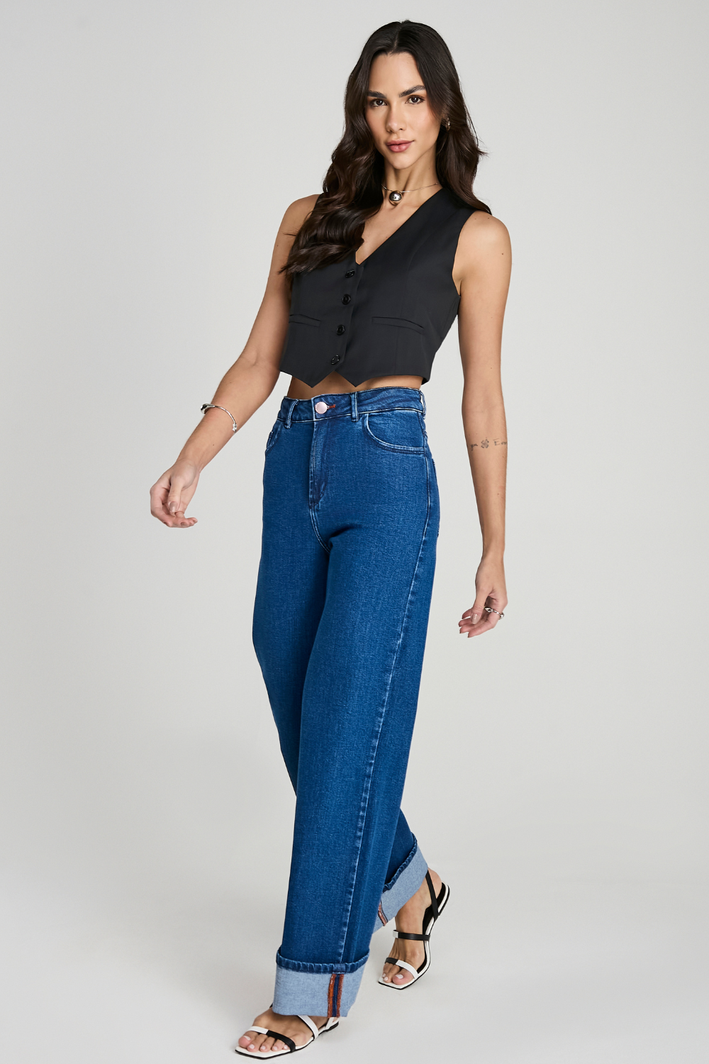 Calça Jeans Wide Leg Antonia 