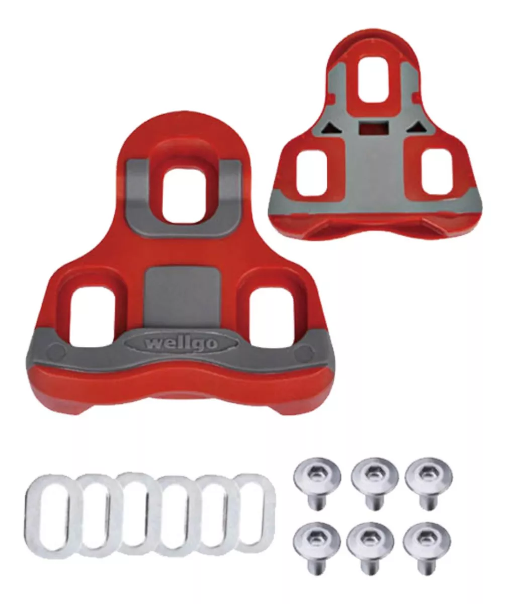 Taco Pedal Speed Wellgo Rc7 Look Kéo- Vermelho 6 Graus