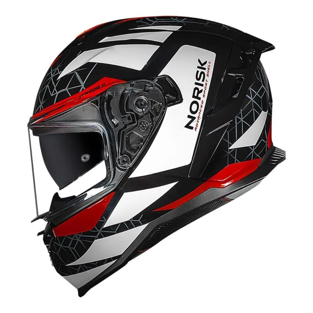 Capacete Norisk | Strada II Evoque | Black | White | Red