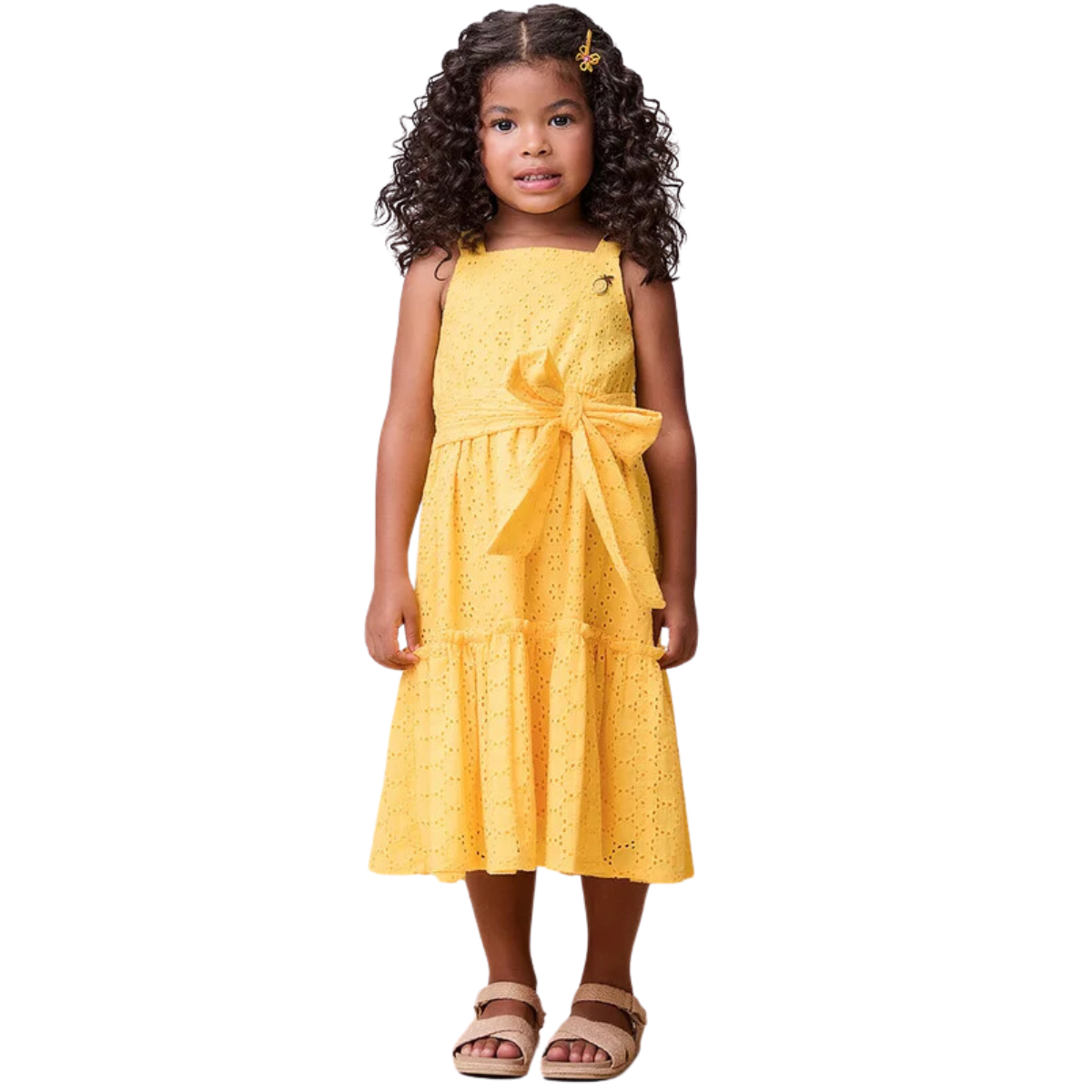 Vestido Momi Mini Laise Amarelo J5904