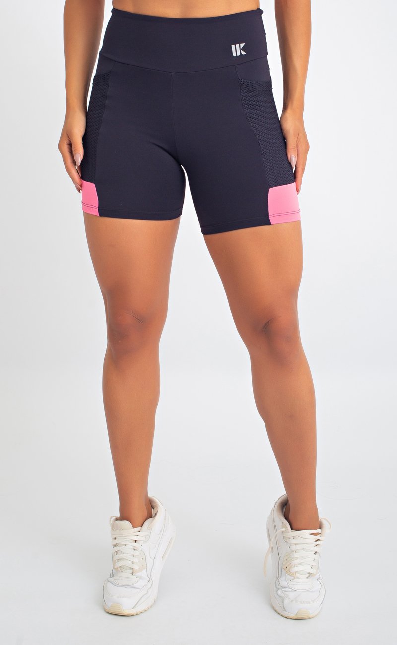 Short Fitness Com Bolso Lateral Em Tela - Insyder