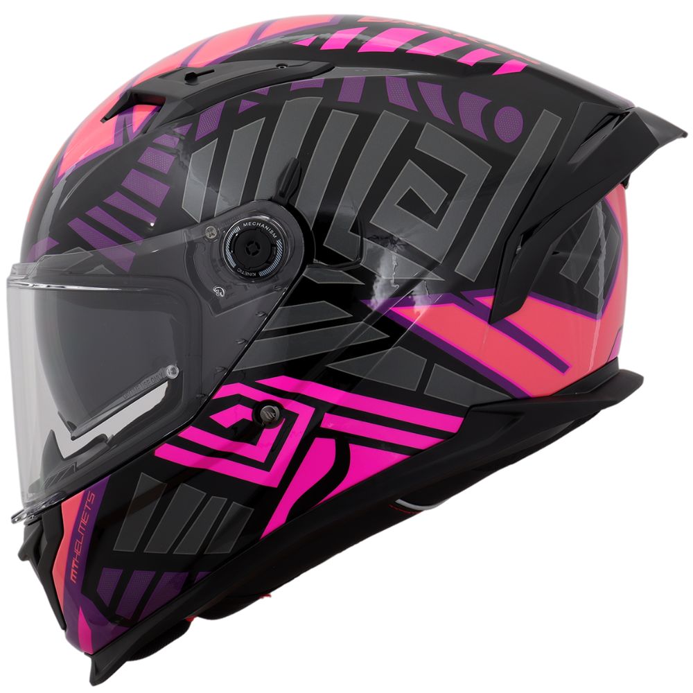 Capacete Mt Helmets | Braker Zebra B8 | Black | Pink Flour Gloss