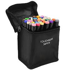 Bolsa canetinha hidrográfica touch 36 cores ponta dupla