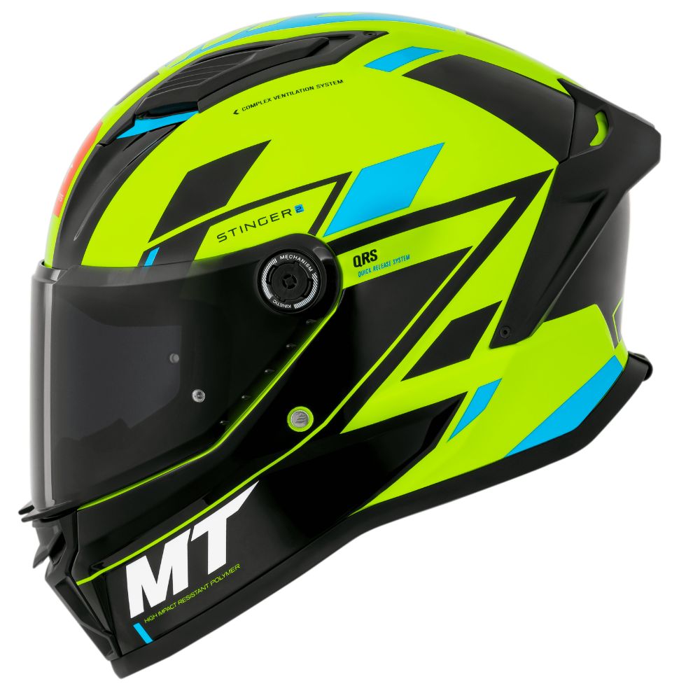 Capacete Mt Helmets | Stinger 2 Zivze C3 | Black | Yellow Flour Gloss 