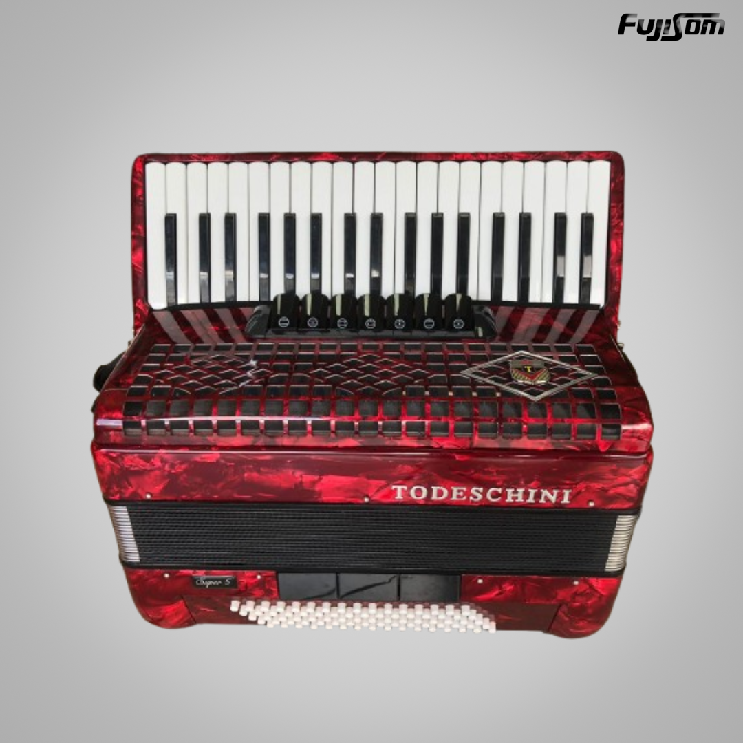 ACORDEON TODESCHINI 80 BAIXOS YW-870 VERMELHO