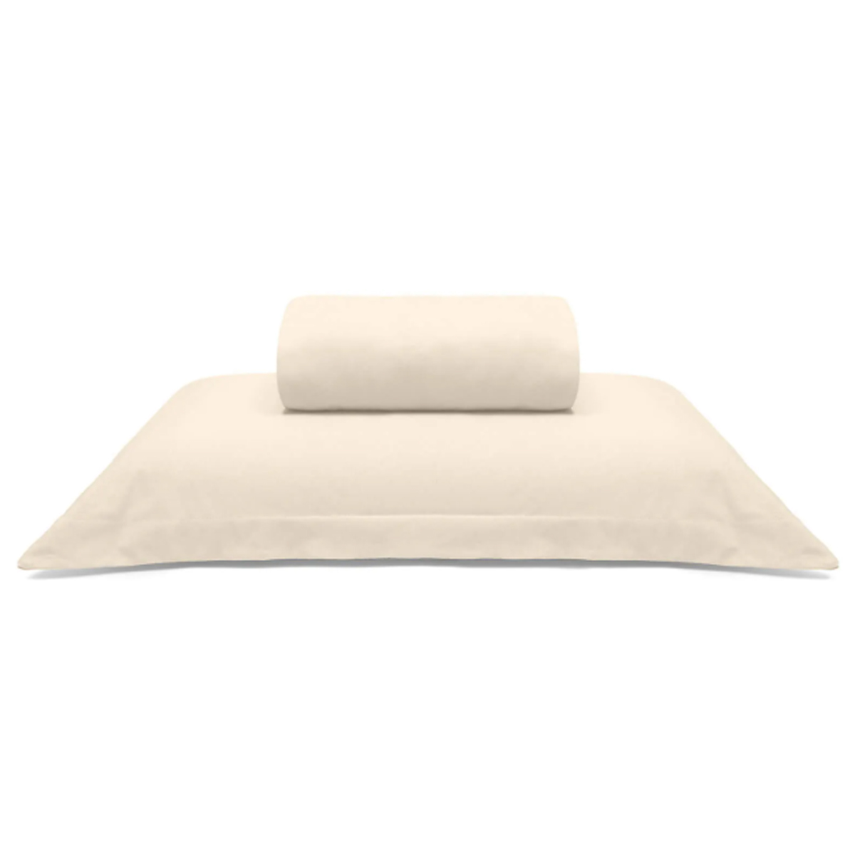 Jogo de Cama Buettner Solteiro Malha Liso 2 Peças Image Perola