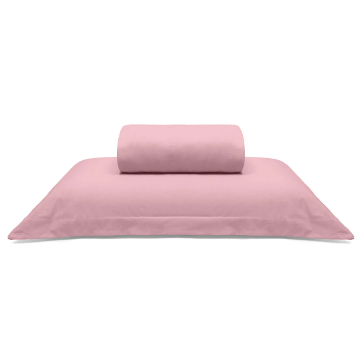 Jogo de Cama Buettner Solteiro Malha Liso 2 Peças Image Rose