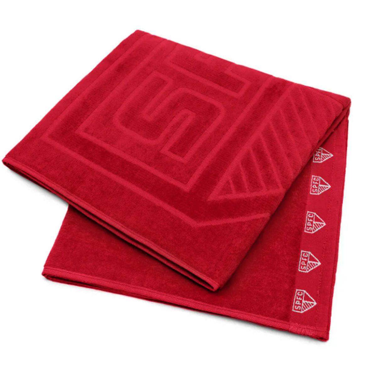 Toalha de Banho Buettner Jacquard Veludo Futebol Sao Paulo 70cmx140m Vermelho 