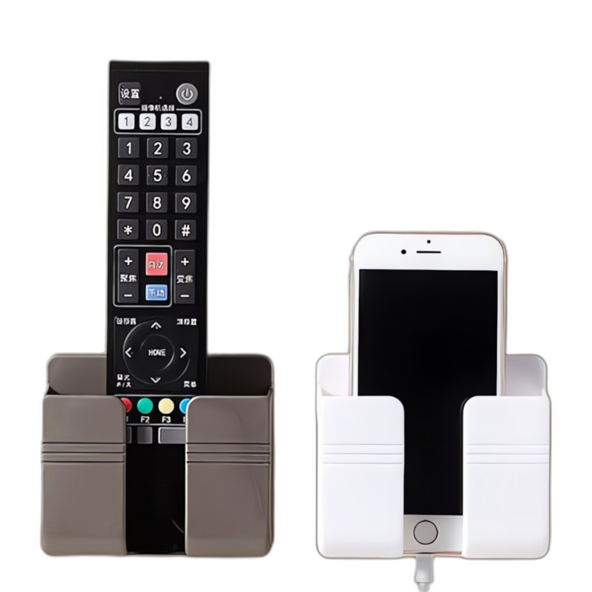 Suporte Multiuso de Parede: Ideal para Celular e Controle Remoto - Sem Furos, Fácil de Colar