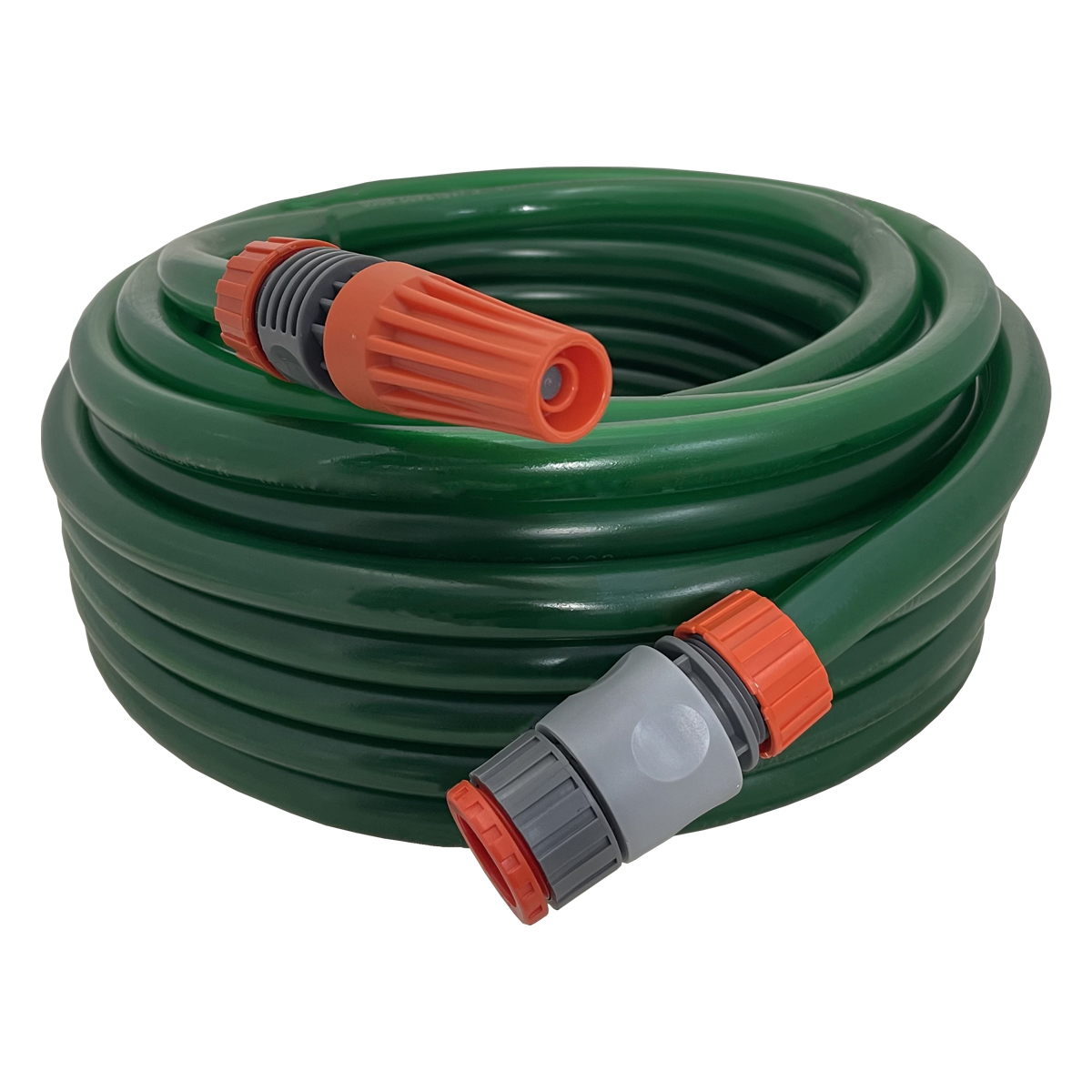 Kit Mangueira Siliconada Verde 20m Engate Rapido e Esguicho Rosqueavel Tramontina