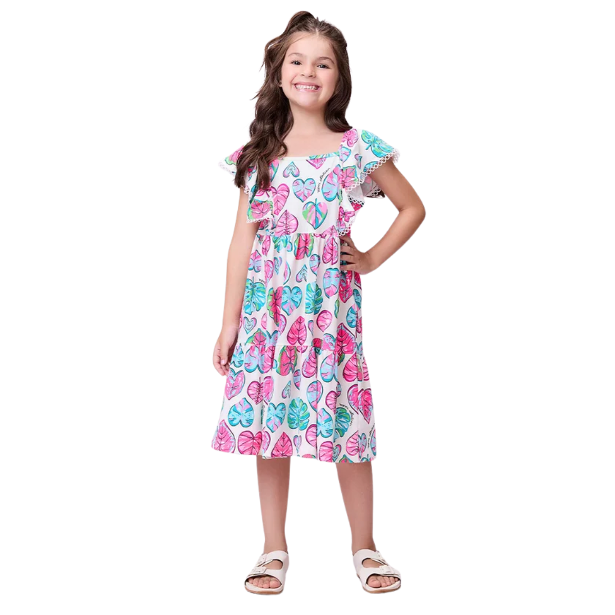 Vestido Momi Rotativo Flores H5580