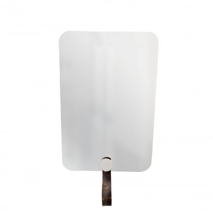 Espelho Funcional Hook Branco Alça Corino 60x40 cm Retangular