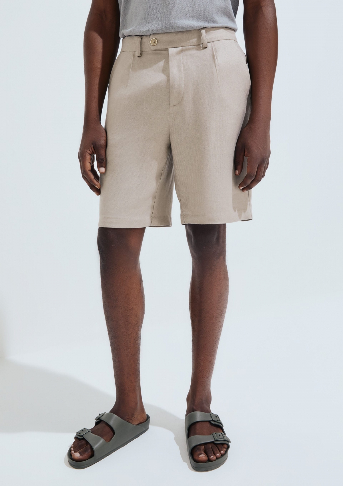 Bermuda Masculina Chino Com Linho