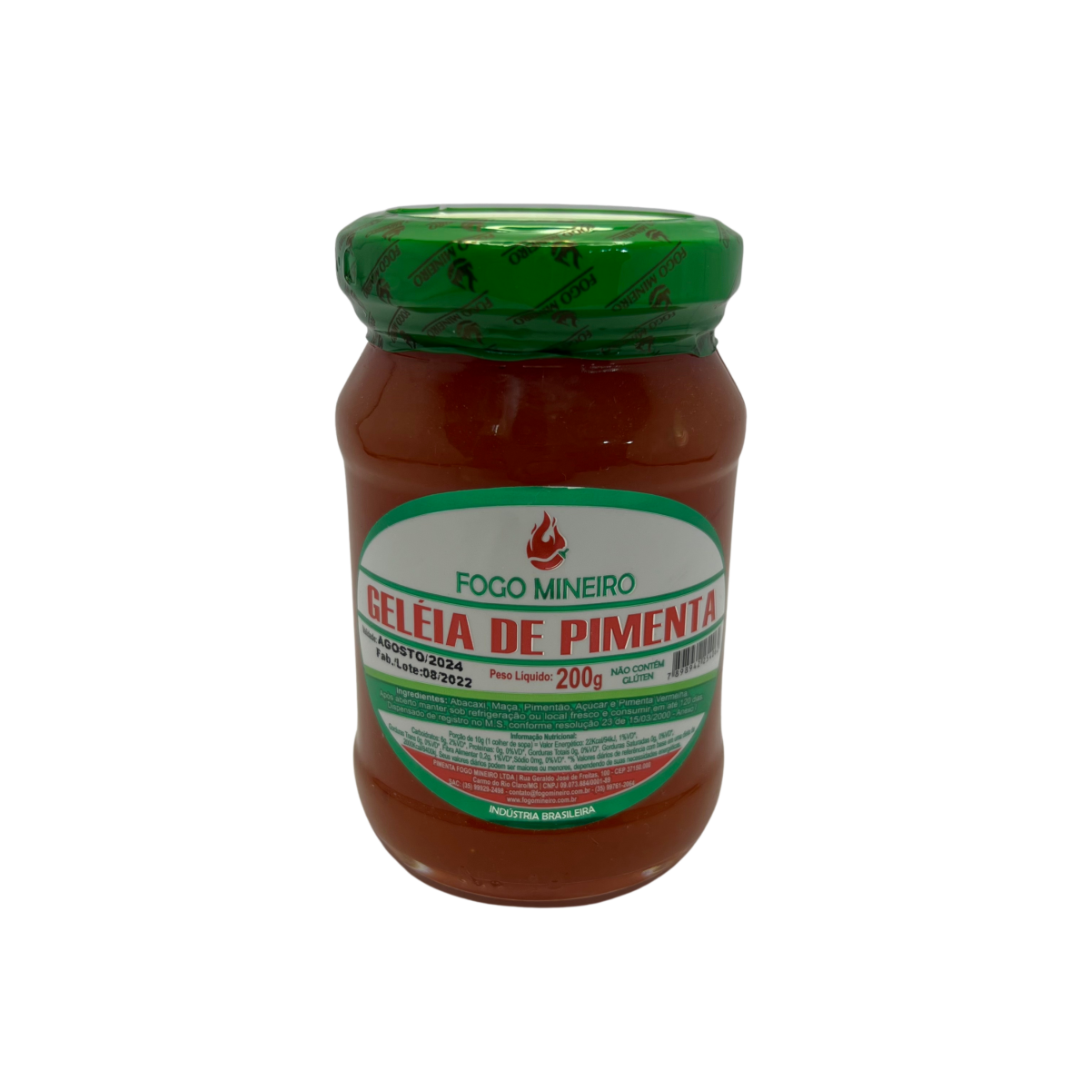 FOGO MINEIRO GELEIA PIMENTA TRADICIONAL 200G