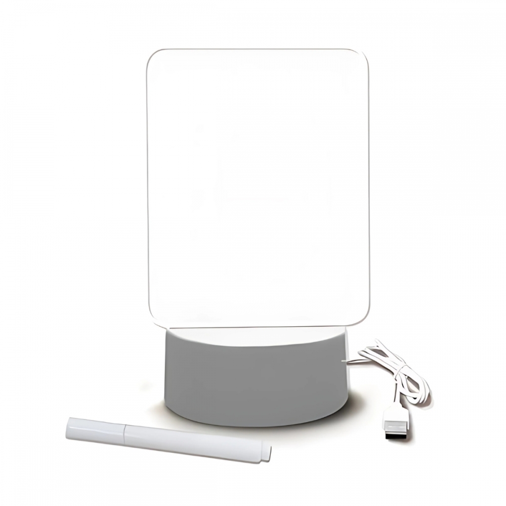 Luminária Escrita Criativa LED USB - Com Tela e Caneta Giz