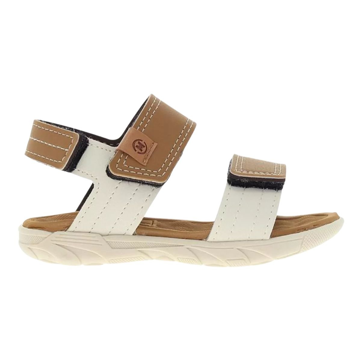 Papete Molekinho Velcro Off White e Caramelo 2135.153