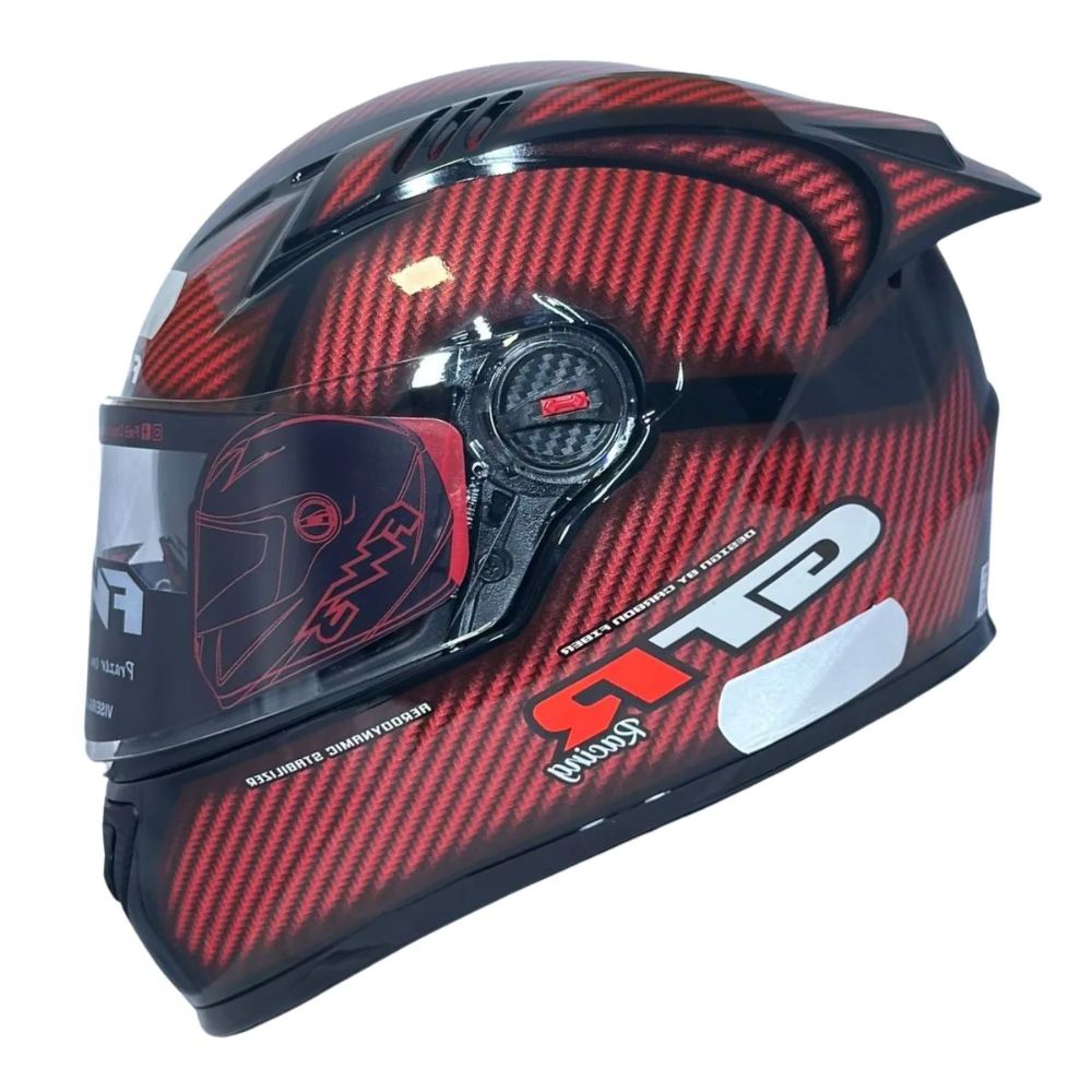 Capacete Fw3 | Gtracing Carbon Fiber | Vermelho / Com Óculos