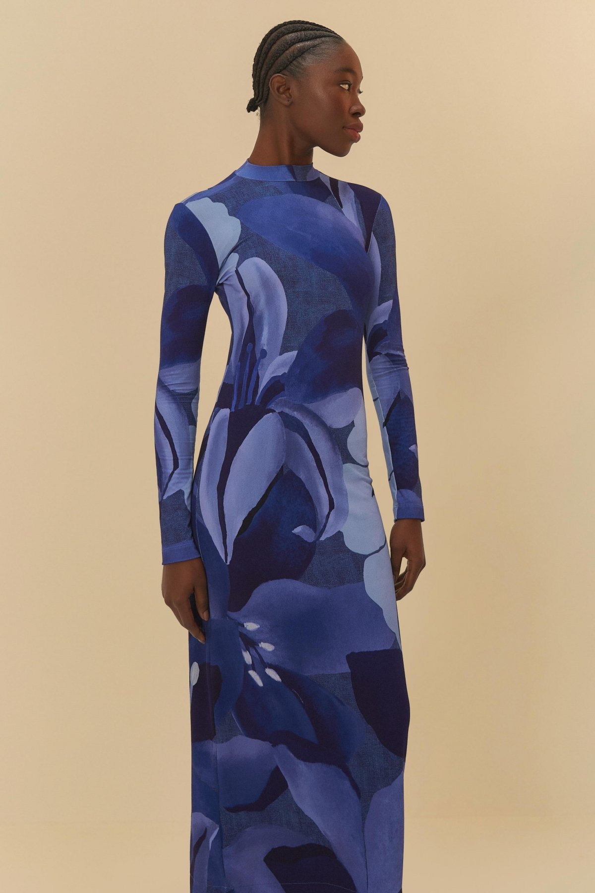 VESTIDO MIDI AQUARELA FLORAL