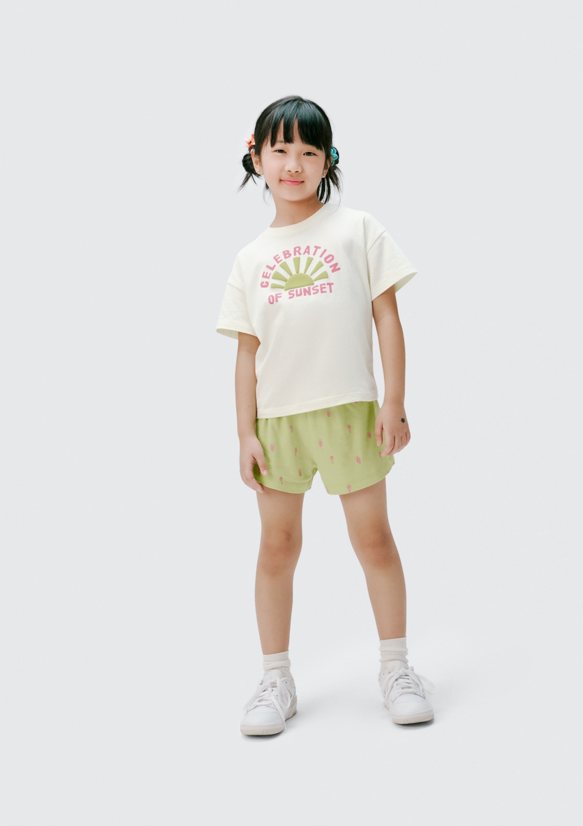 Conjunto Infantil Menina Manga Curta Estampado