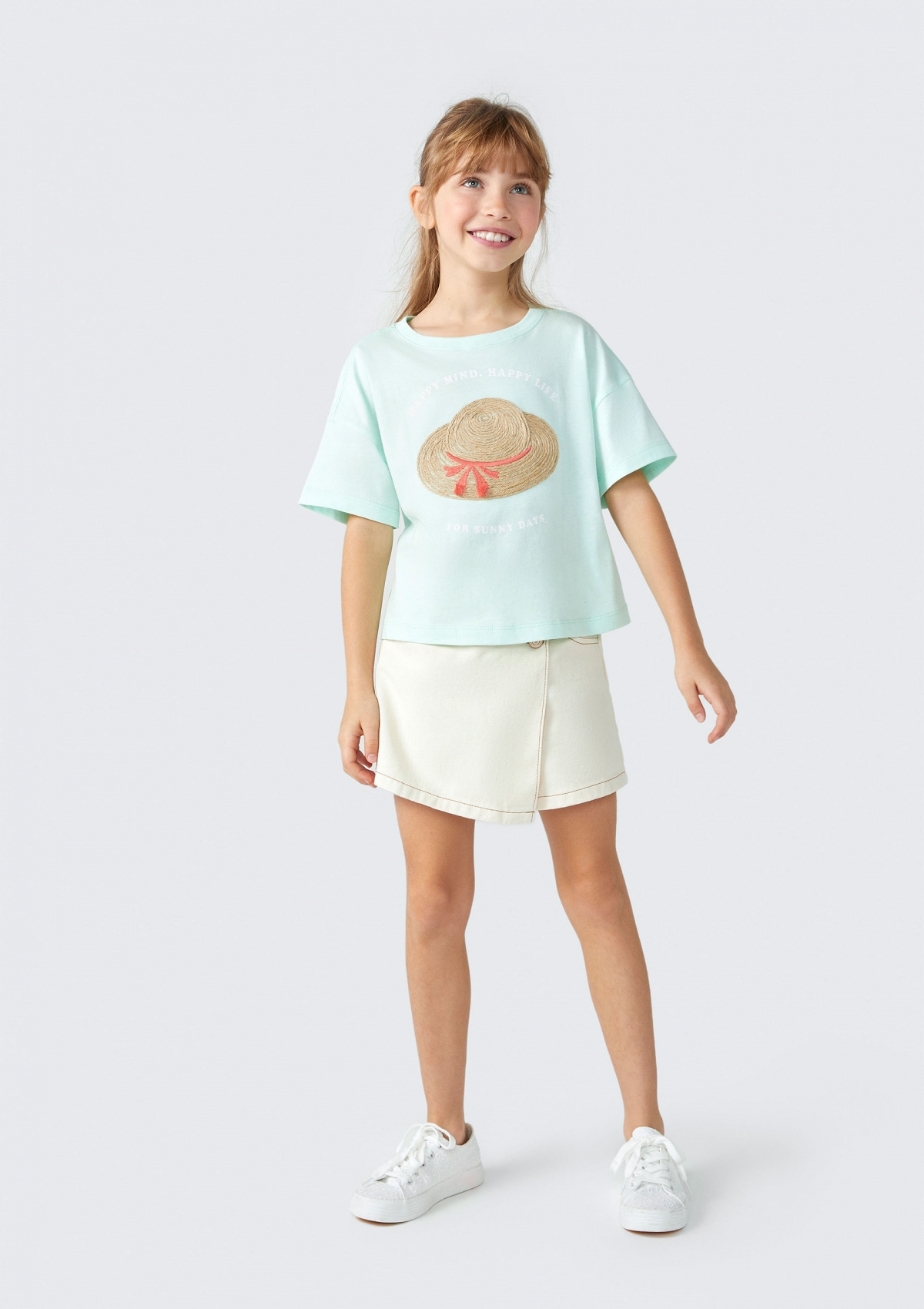 Blusa Cropped Infantil Menina Com Bordado