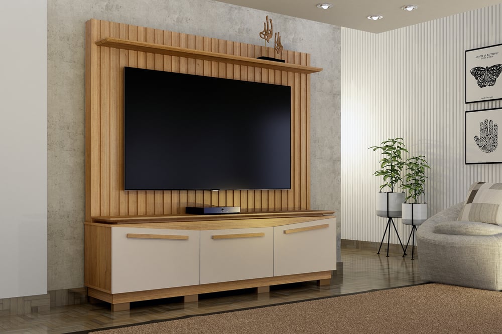 Home Theater 3 Portas Painel Ripado Montreal