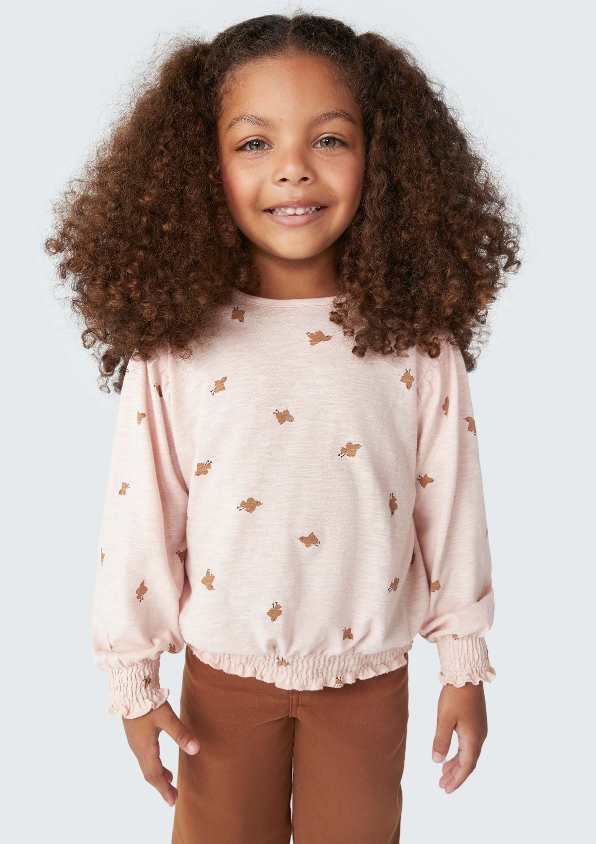 Blusa Infantil Menina Toddler Manga Com Lastex