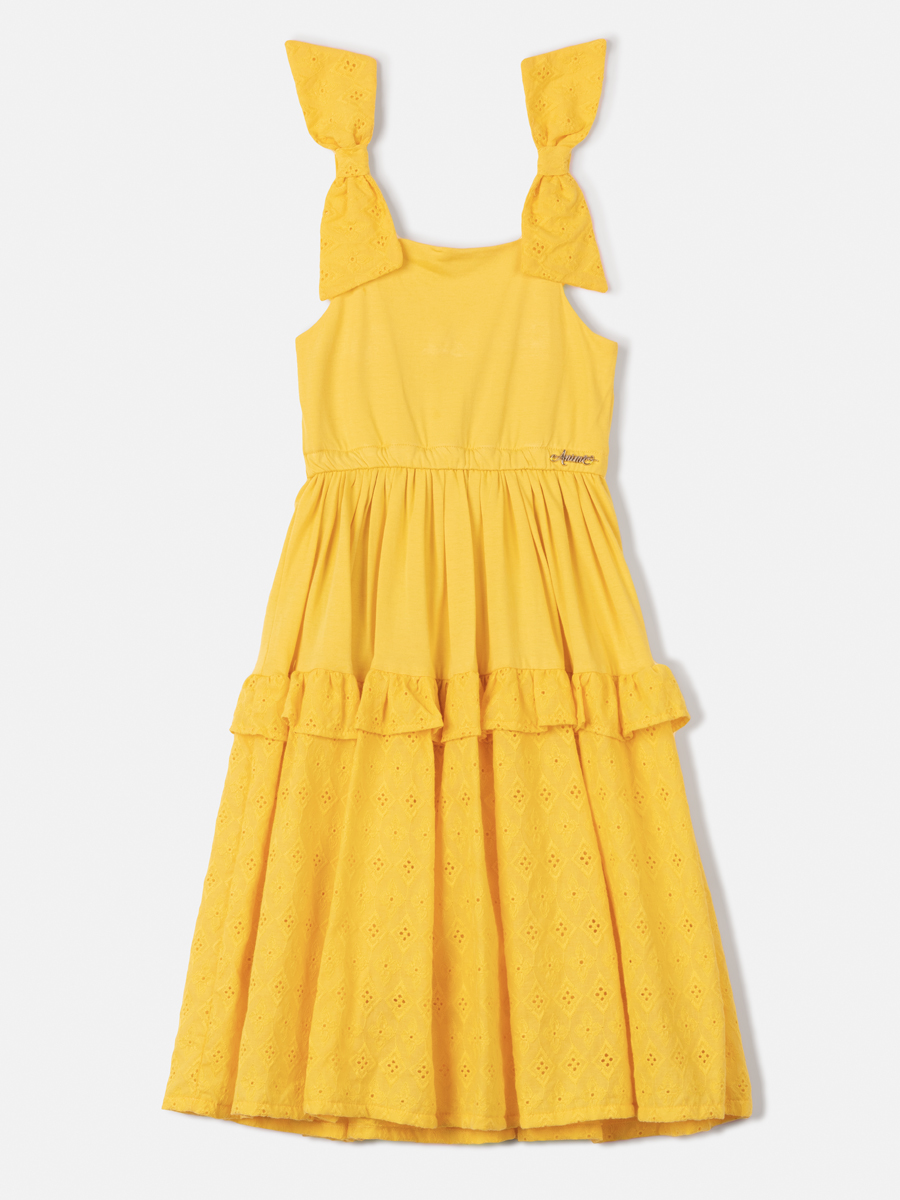 Vestido de Laise e Malha Amarelo Anime