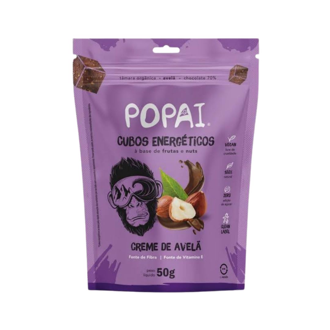 Cubo Proteico de Avelã com Cacau 50g Popai
