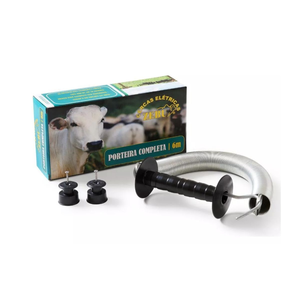 PORTEIRA COMPLETA PARA CERCA ELETRICA ZEBU 4 MTS ZEBU 59-0