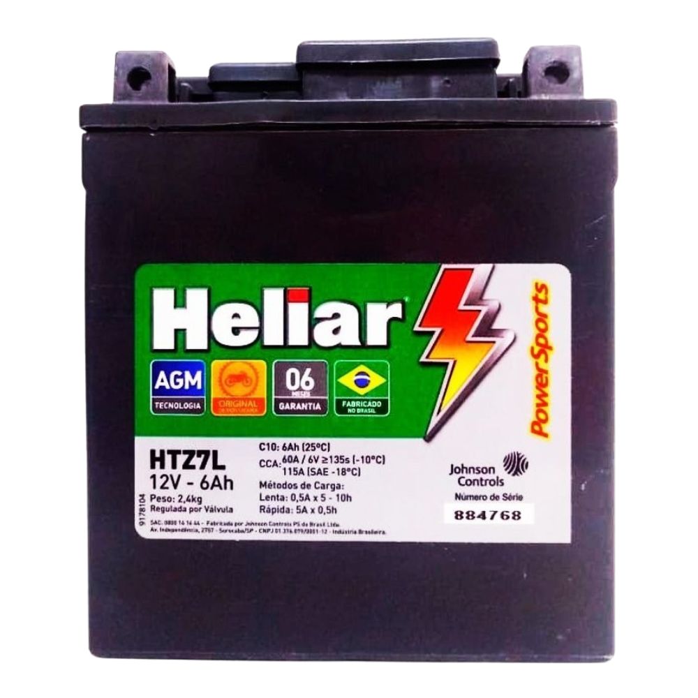 Bateria Heliar HTZ7L | Tornado | Falcon | Lander | CB 300