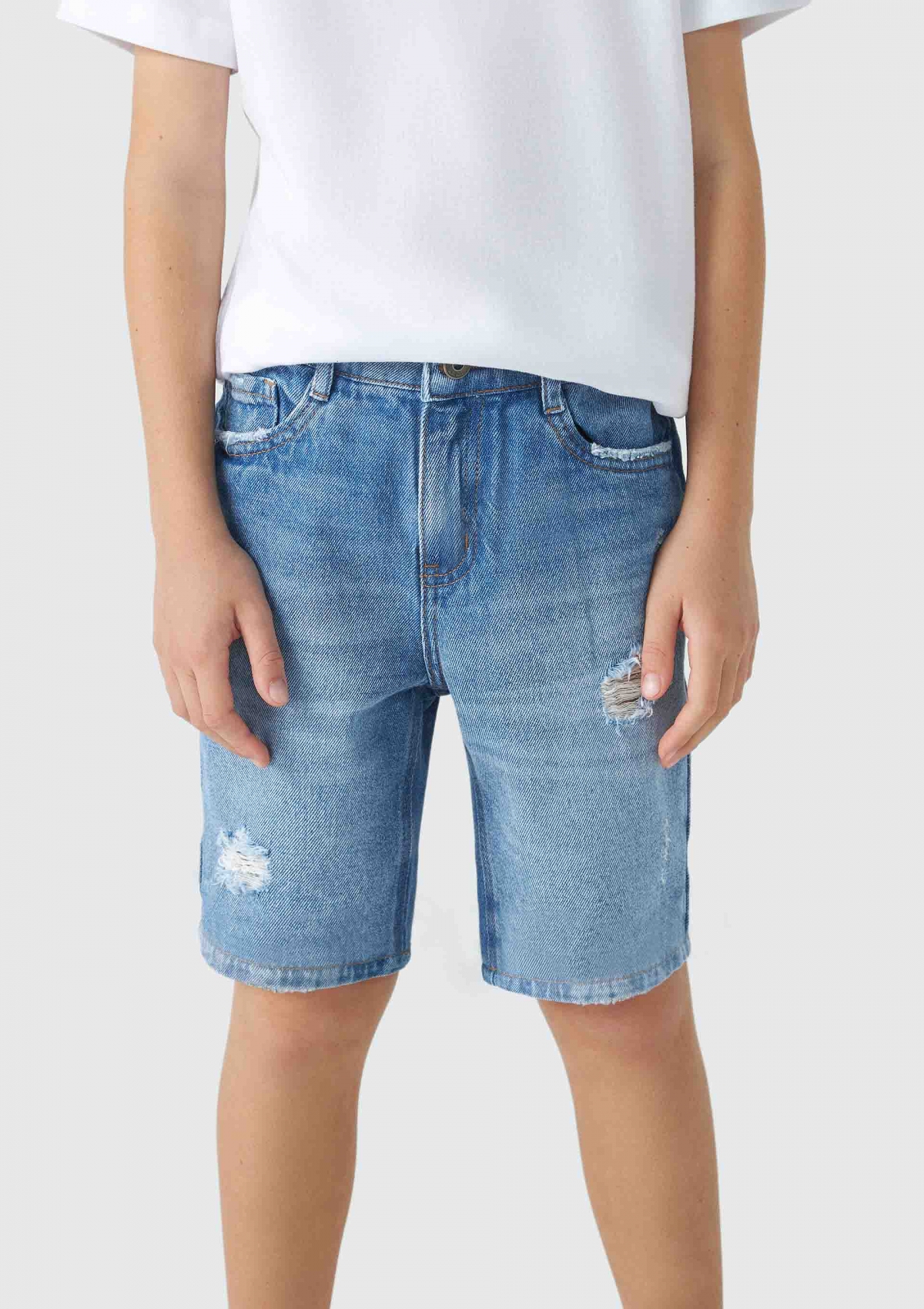 Bermuda Jeans Infantil Menino Tradicional