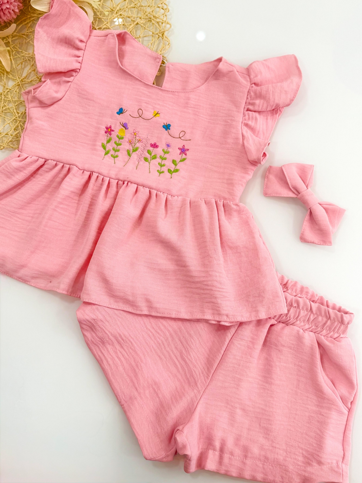 Conjunto Lunna Rosa + Laço