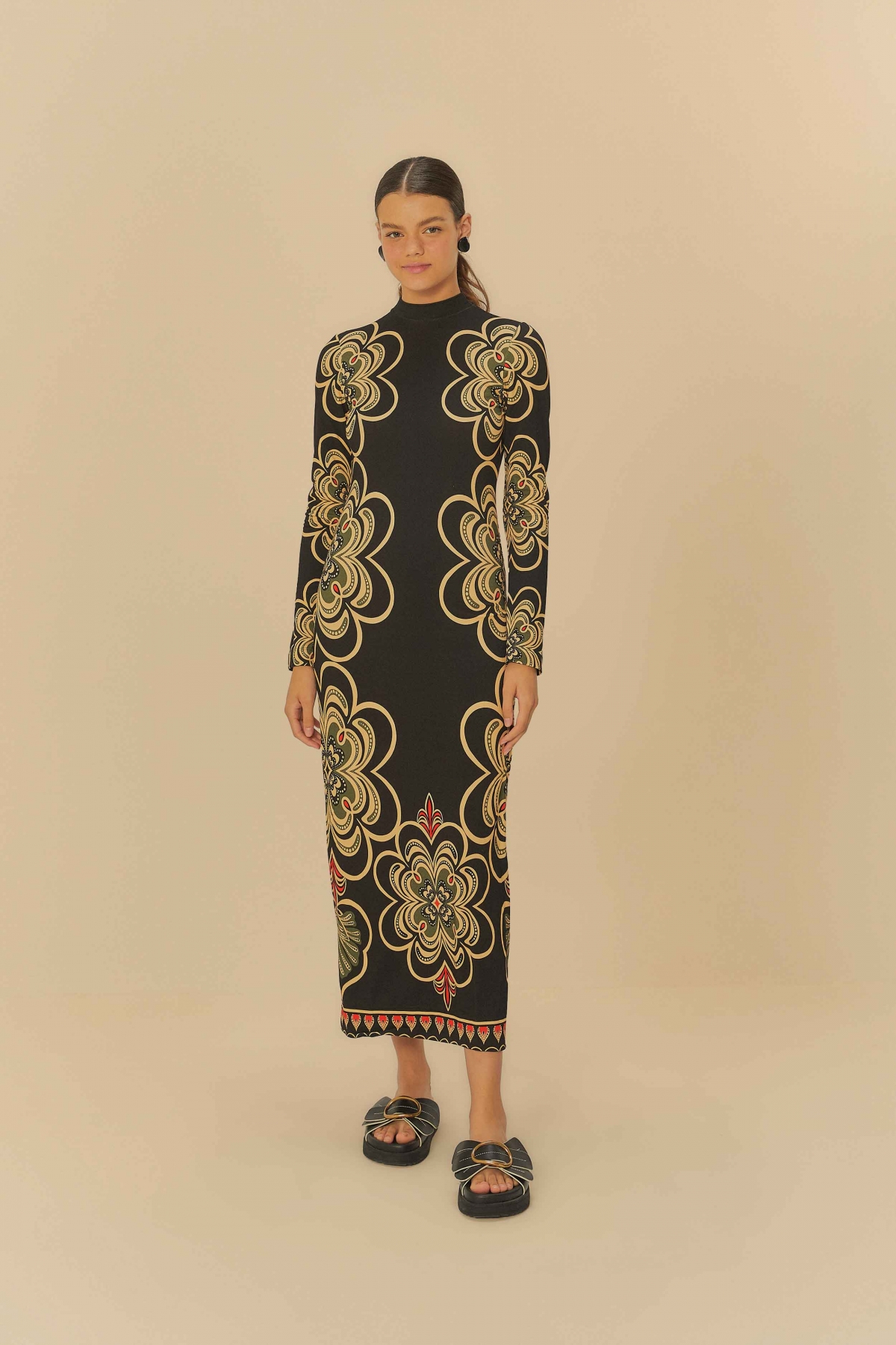 VESTIDO MIDI GRAFICO MISTICO