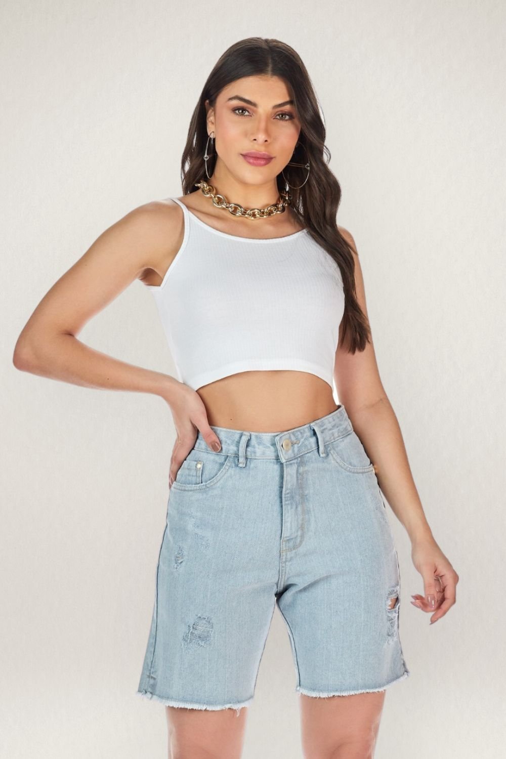 Bermuda Mom Jeans Luana Retro 