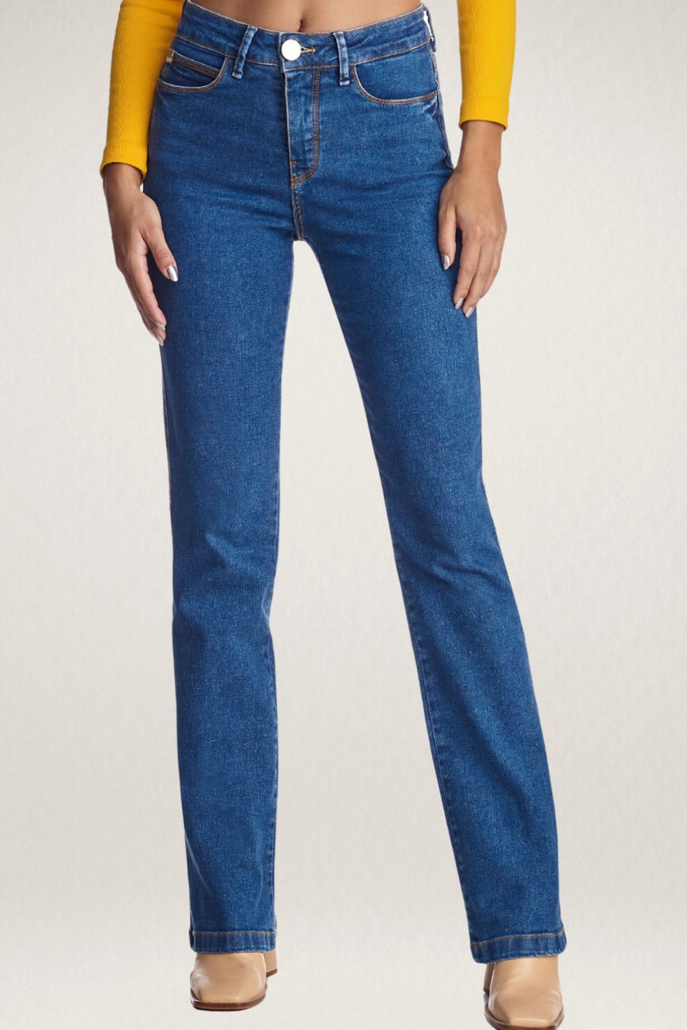 Calça Bootcut Jeans Leandra 