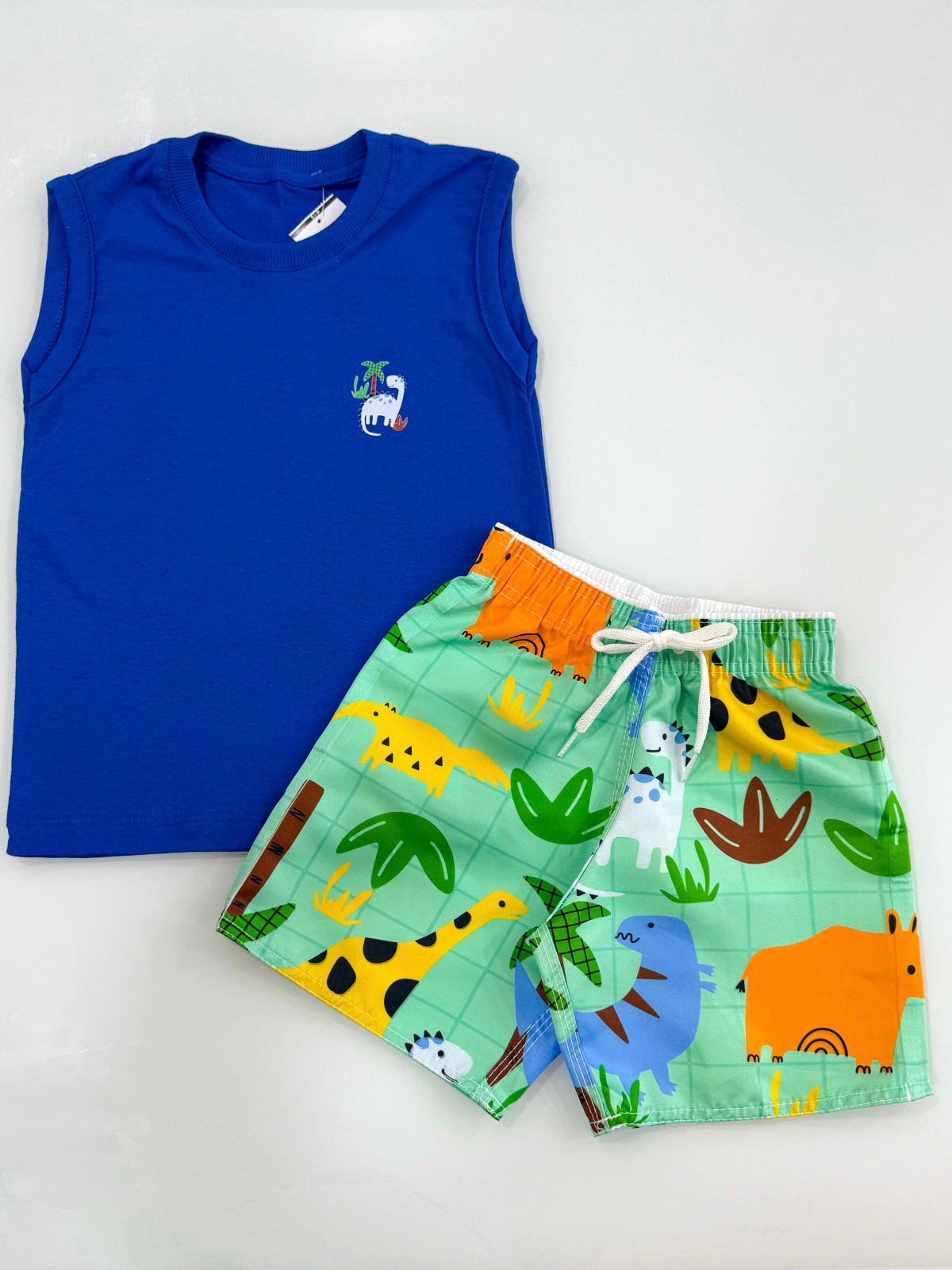 Conjunto Azul Dino Regata