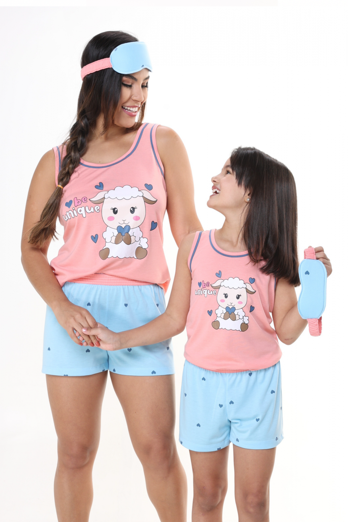 PIJAMA FEMININO REGATA OVELHA COM TAPA OLHO PLUS SIZE - CONTEMPORÂNEA