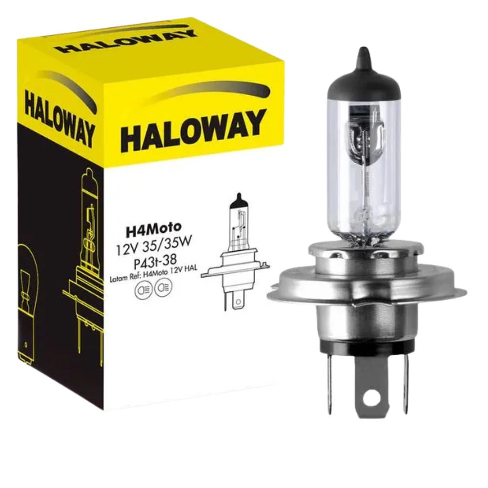 Lâmpada Farol Haloway H4 -35 /35W | Honda / Yamaha 