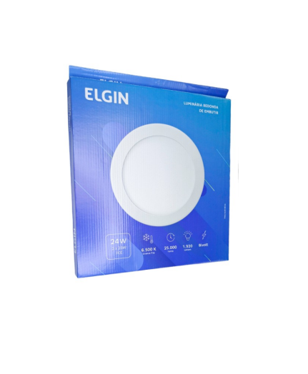 Luminária de Led de Embutir Redondo 24W 6500K Luz Branca Fria - ELGIN