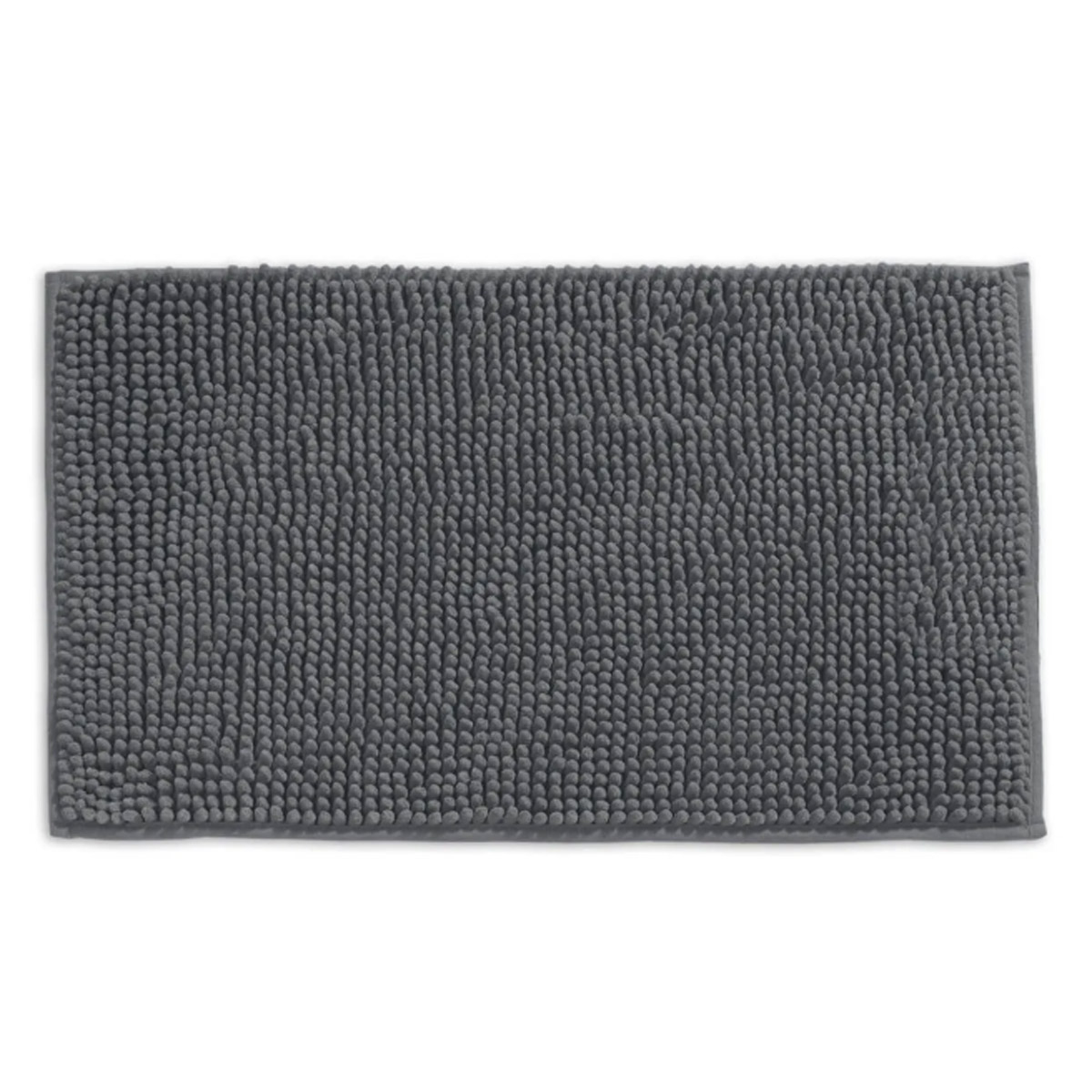 Tapete Buettner Microfibra Antiderrapante Chenille Greco 50x70cm Chumbo