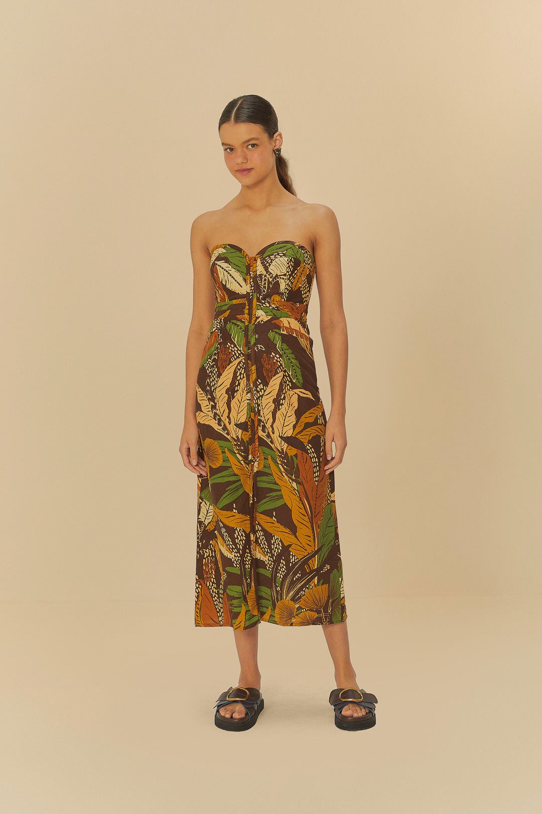 VESTIDO MIDI FLORESTA SKETCH